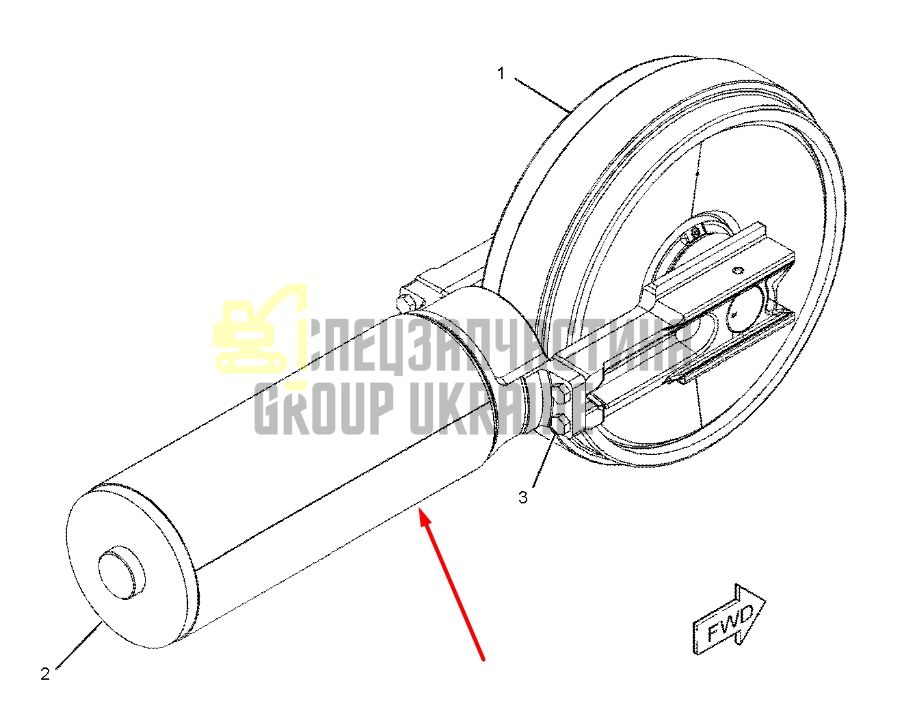 Caterpillar 2394322 Натягувач гусениці для 330
