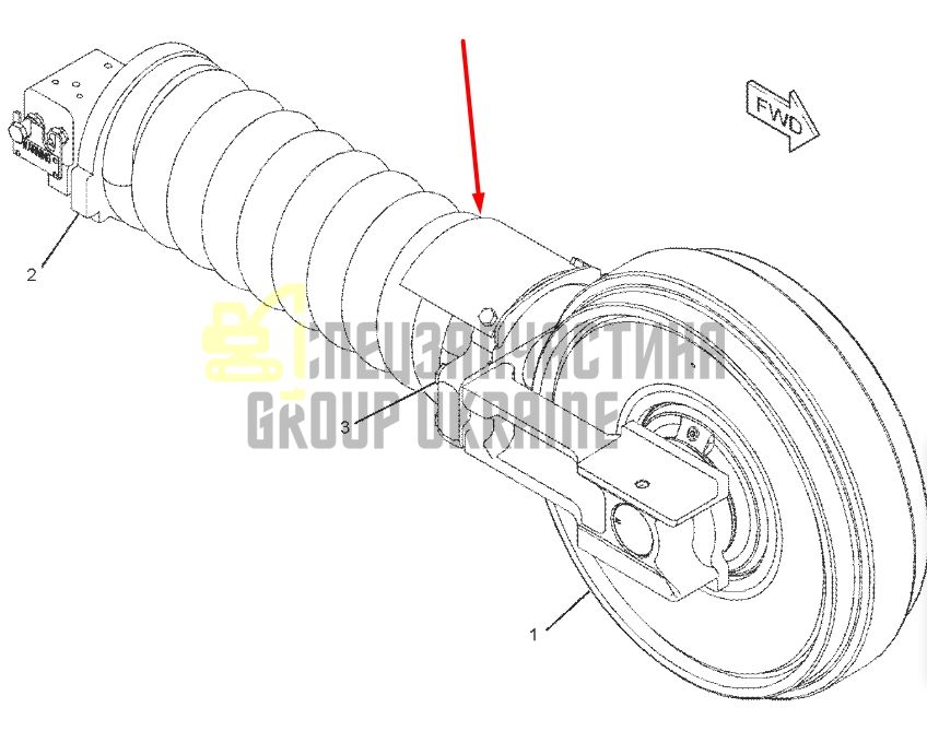 Caterpillar 2394418 Натягувач гусениці для 324D, 326D