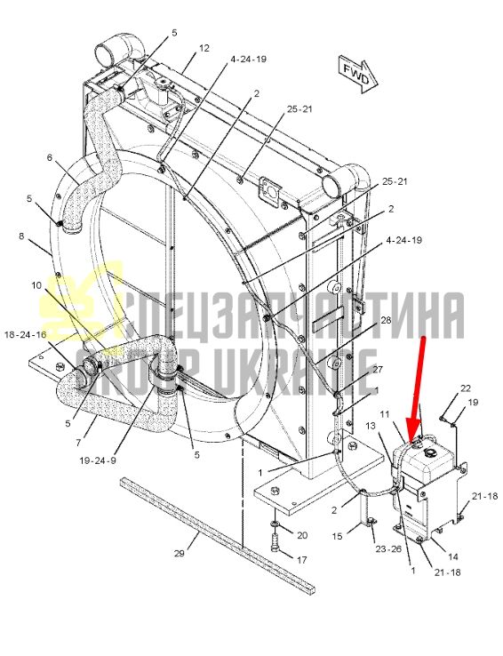 Придбати Caterpillar 245-9206 Розширювальний бак для 3196, 3456