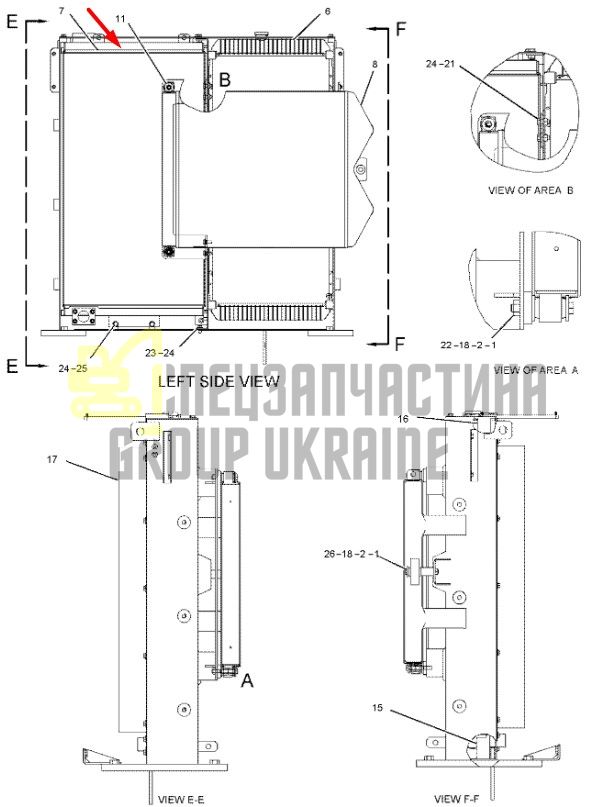 245-9360 Радіатор охолодження олії гідравлічної системи CAT 330D/336D