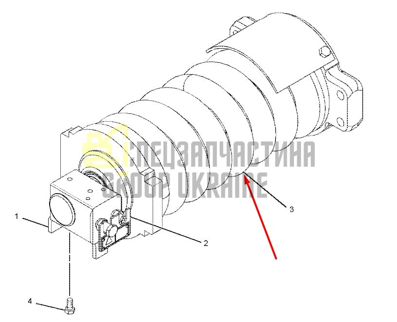 Caterpillar 2487137 Натягувач гусениці для 315D