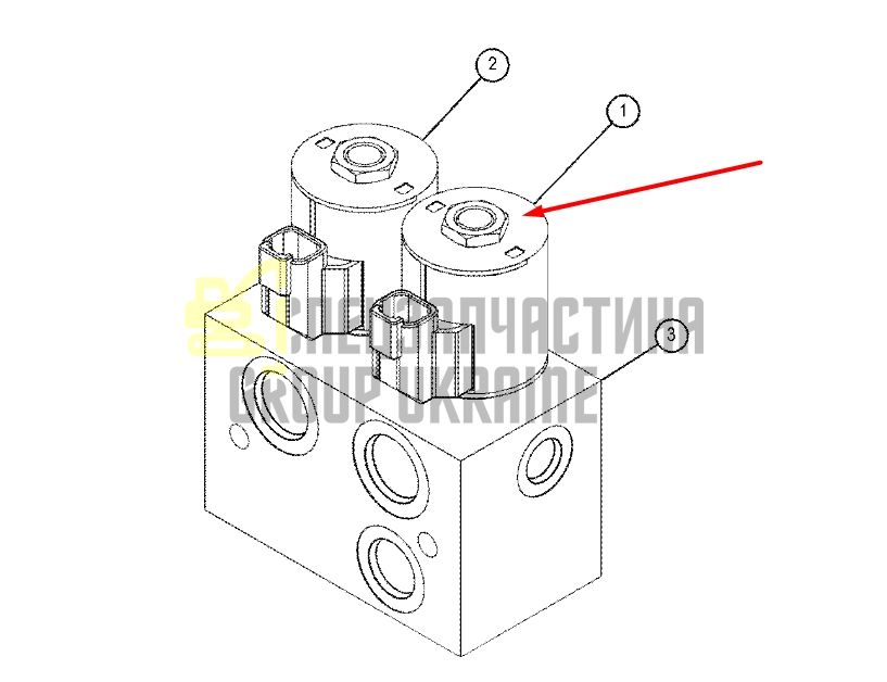 Caterpillar 2493124 Блок електромагнітного клапана 12V