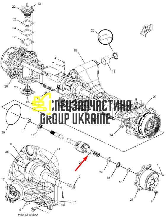 253-5013 ( 149216) Піввісь Caterpillar TH460
