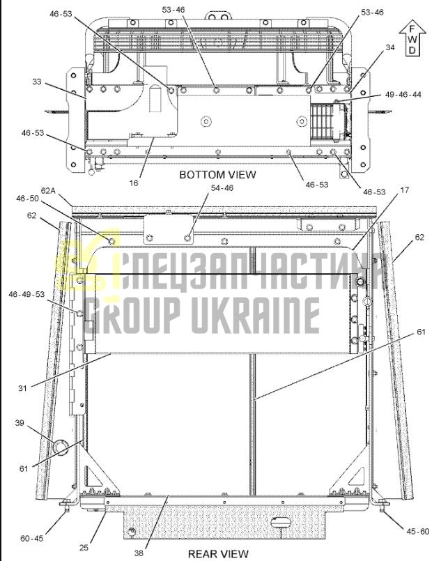 256-5309 Радіатор охолодження CAT 966H/972H/980C/F