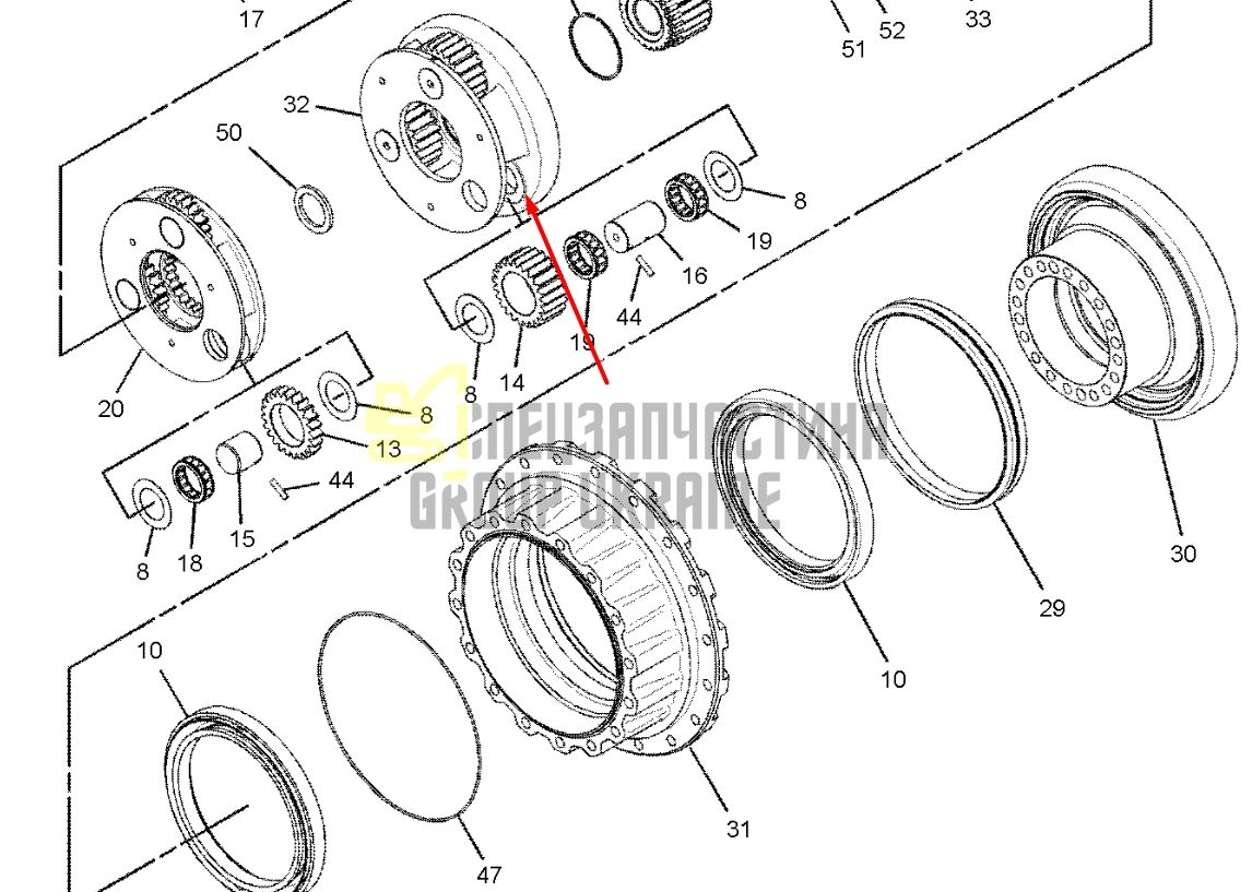 267-6799 Третя планетарна передача Caterpillar 330