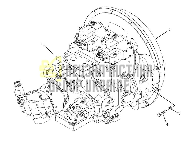 Caterpillar 272-4668 Насос гідравлічний у зборі Kawasaki K5V160DP, H5V160DP