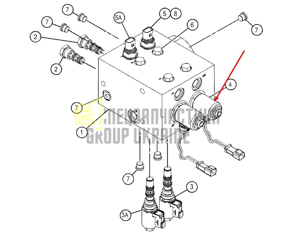Caterpillar 2796528 Електромагнітний клапан 24V для D9, D10