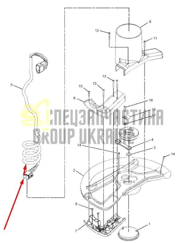 283-3367 Кабель рульової колонки у зборі