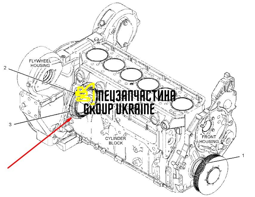 285-4074 (187-8971, 2854074, 1878971) Сальник коленвала задній Caterpillar D9