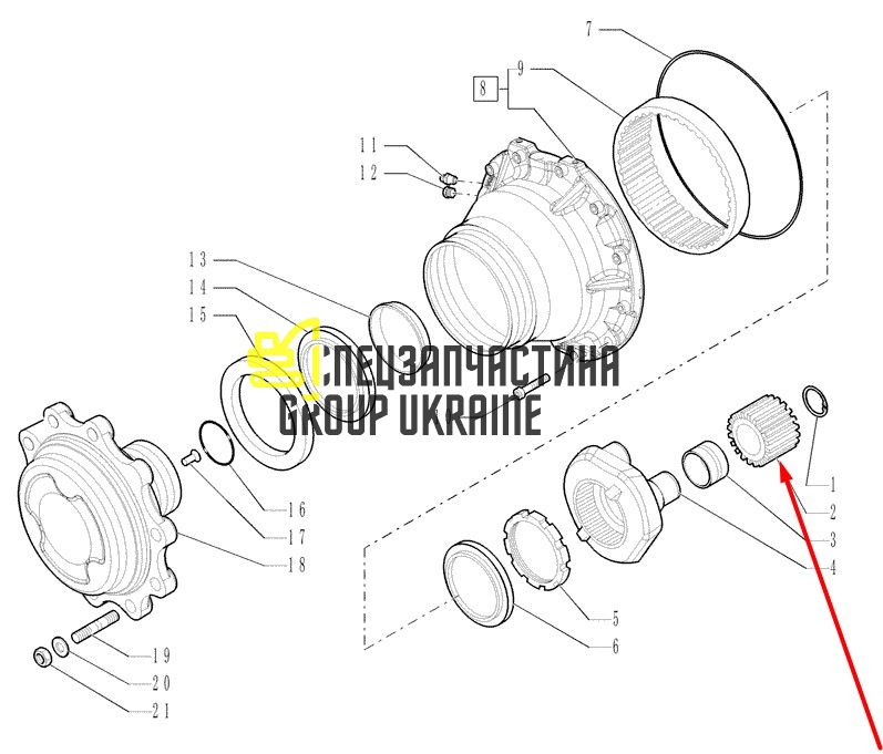 2887226 (642923) Сателіт Caterpillar, Carraro Z=31