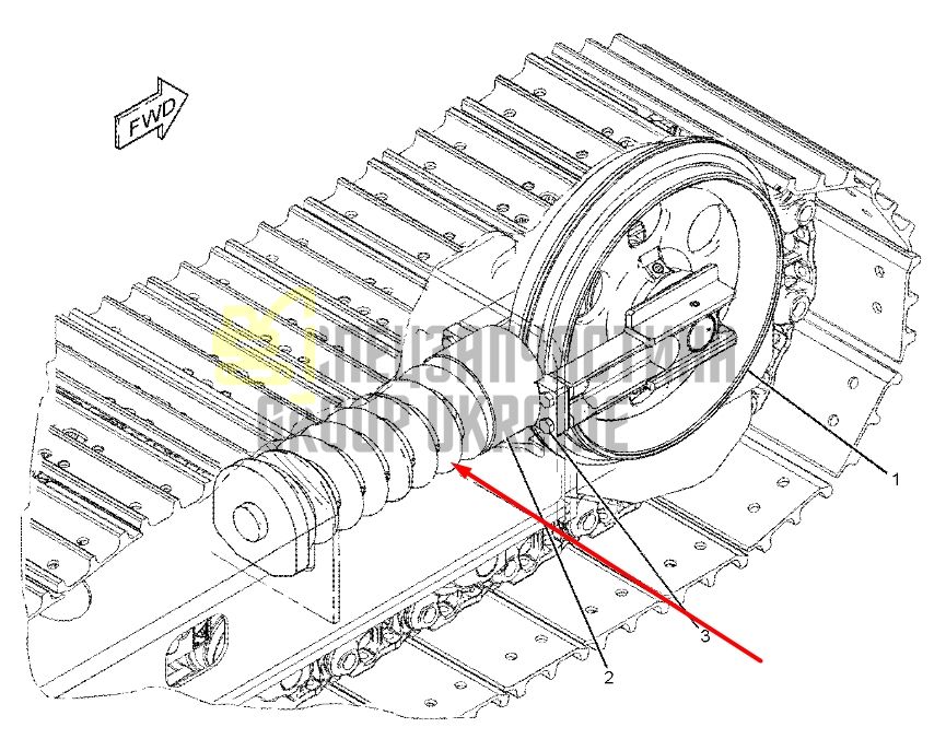 Caterpillar 2945339 Натягувач гусениці для 308