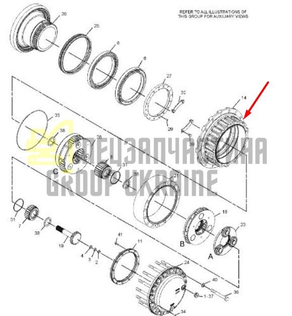 296-6181 Ступиця редуктора ходу CAT 336/336D2