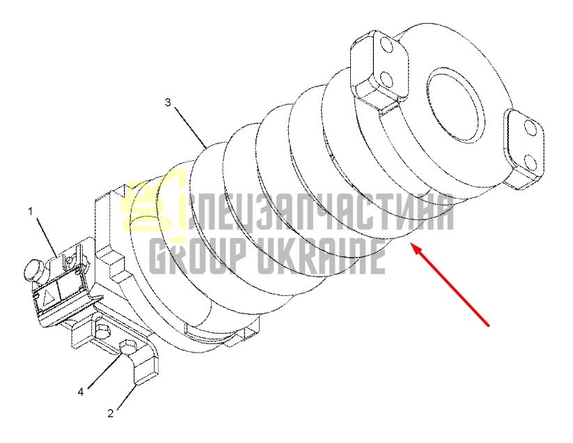 Caterpillar 2979142 Натягувач гусениці для 311D, 312D, 314D