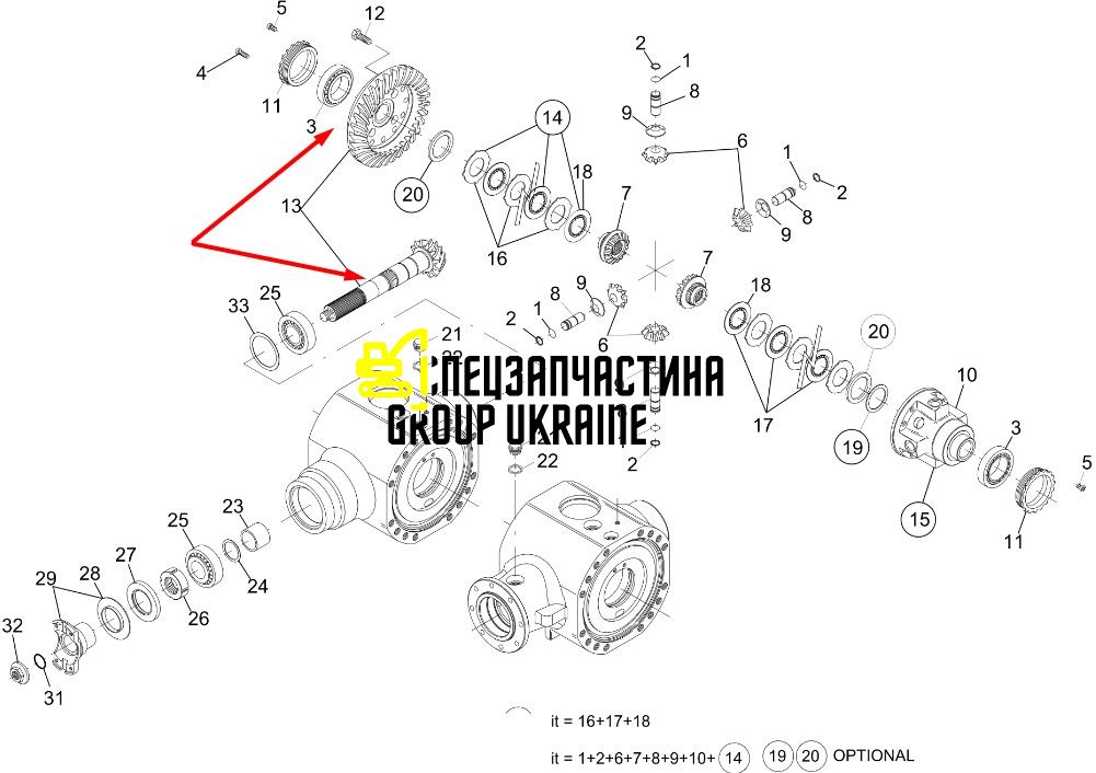298-8200 Головна (конічна) пара Caterpillar TL642C