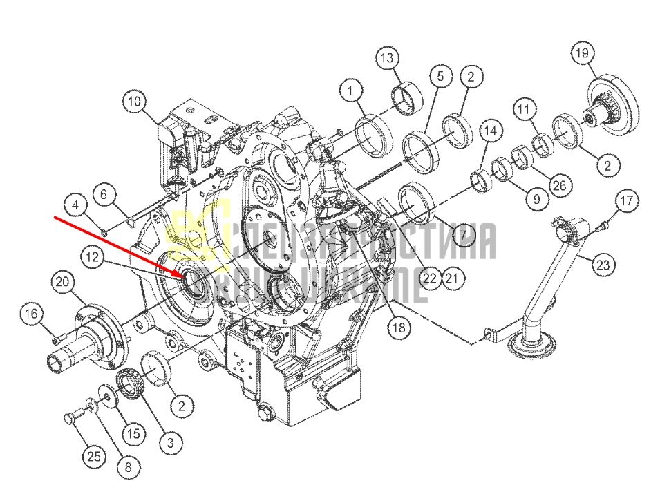 Придбати Caterpillar 302-8432 Сальник КПП для 420E, 422E, 424E