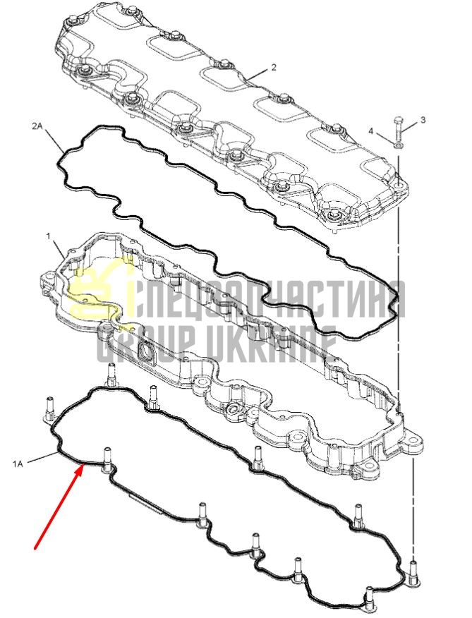 3044924 Прокладка клапанної кришки Caterpillar C7