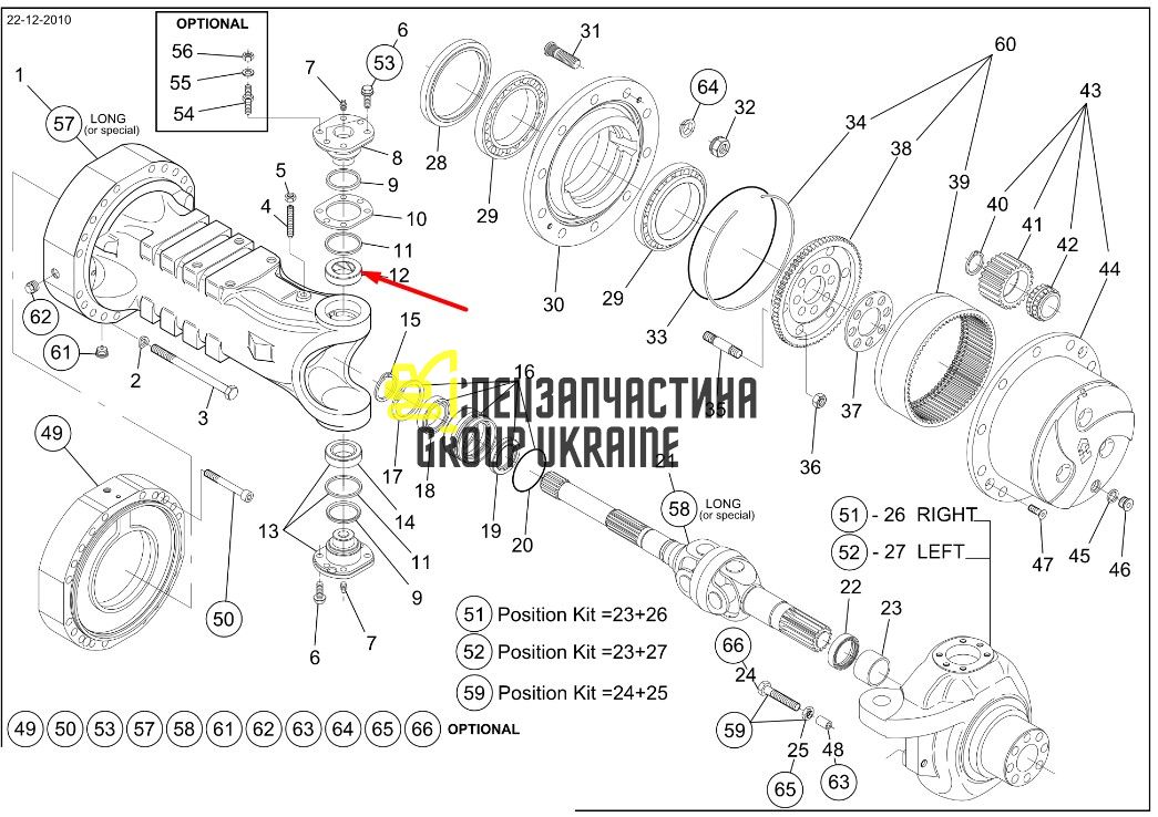 3052082 Втулка Caterpillar TL1255