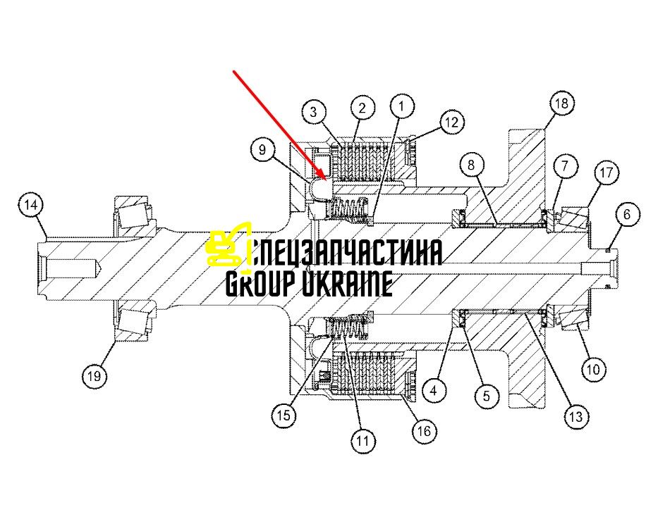305-3431 Поршень трансмісії (КПП) CAT428, 432, 434