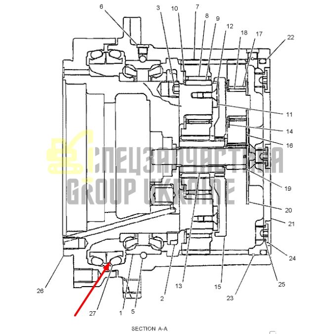 Сальник бортового редуктора 309-9249 Даукон, ущільнення CAT 304C CR