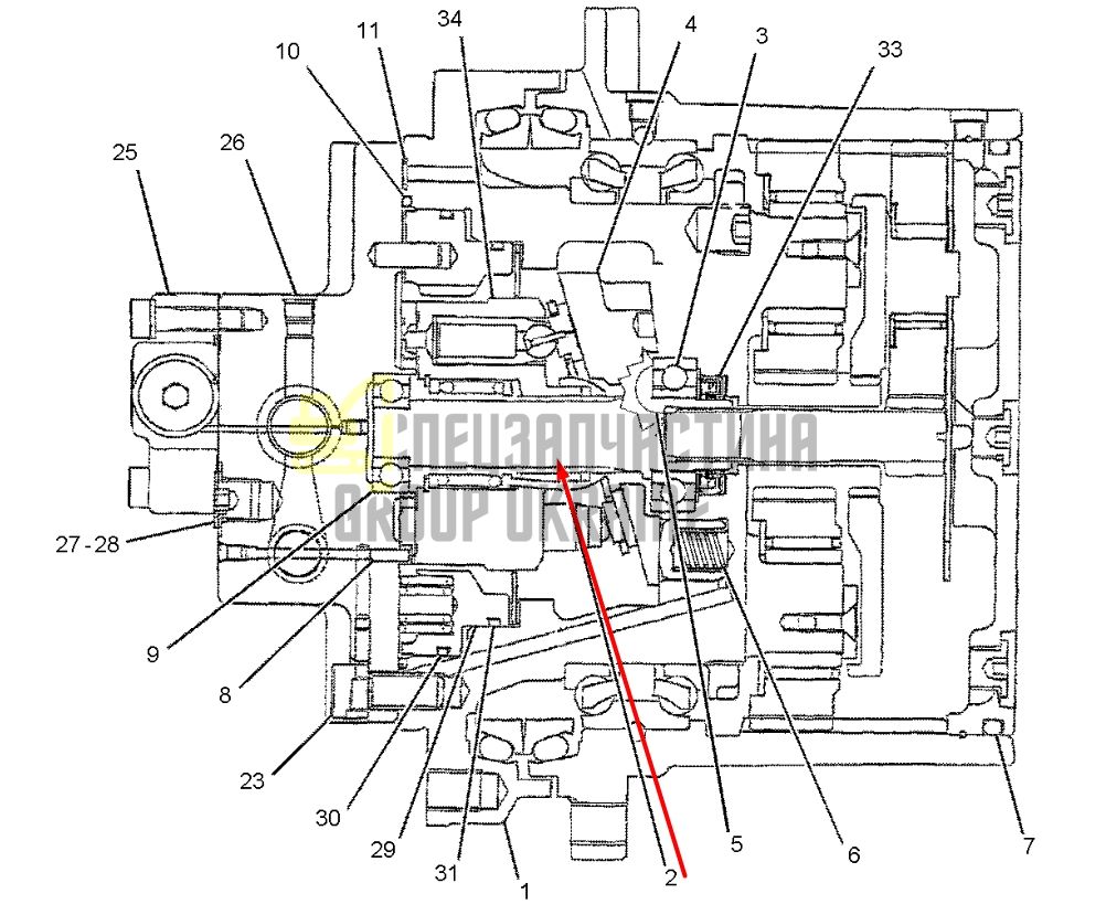 Вал гідромотора Caterpillar 305E 309-9267