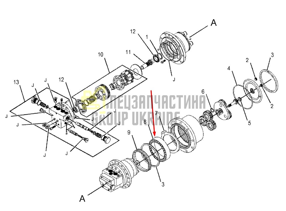 Підшипник головної передачі Caterpillar 302.5C 312-0113