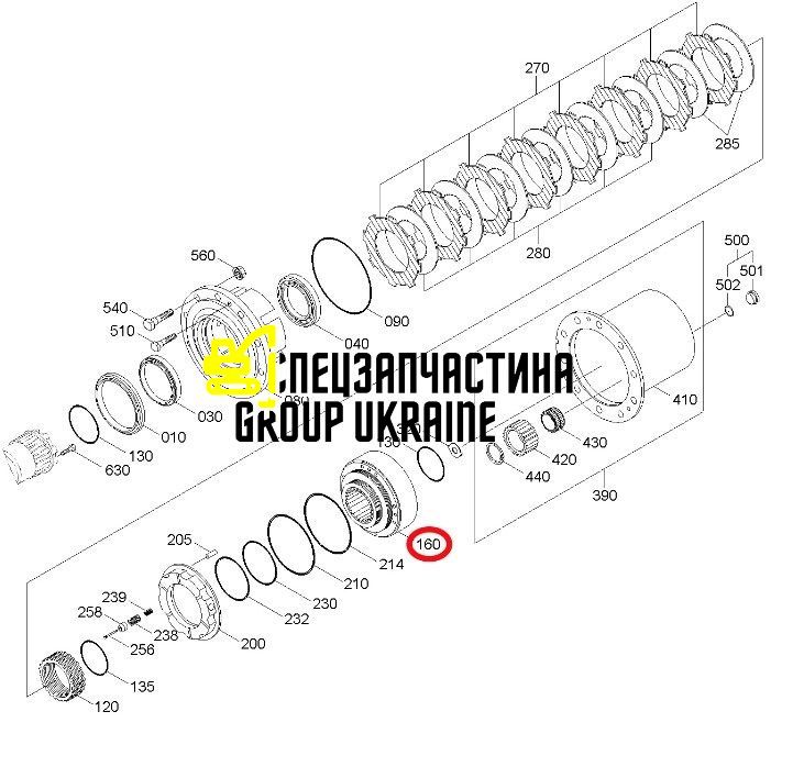 3167898 (4472347048, ZGAQ-02920) Шестерня коронна Caterpillar, ZF