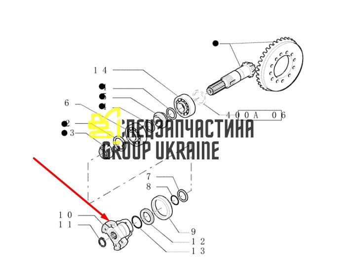 3208554 (137959, 8580830, 600492) Фланець Caterpillar, Carraro