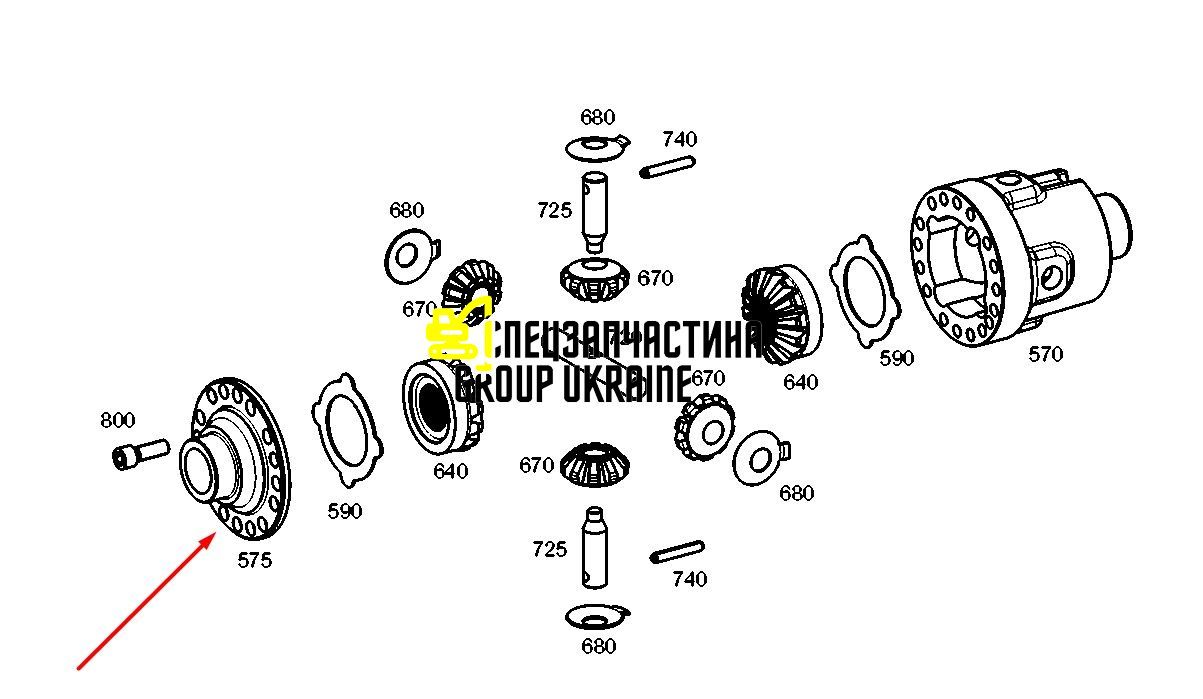 3311391 (4461373050) Кришка корпусу диференціала Caterpillar, ZF