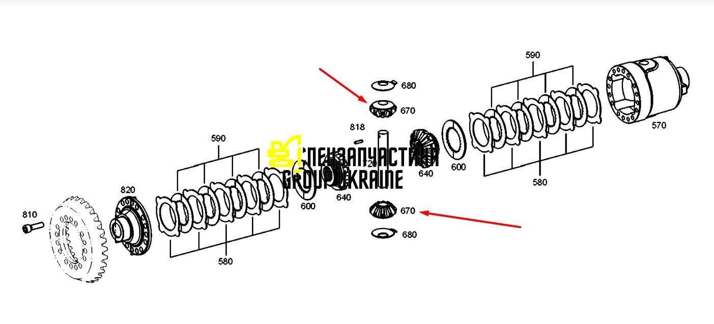 3311396 (0501323612) Шестерня диференціала Caterpillar, ZF