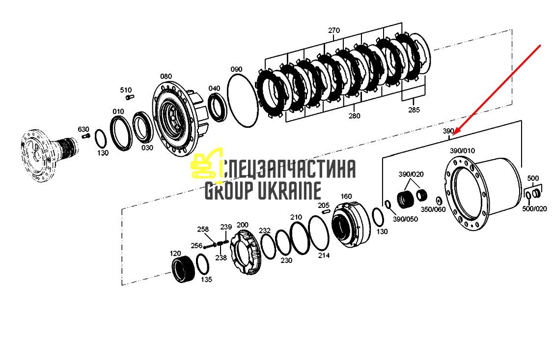333-8032 (ZGAQ-02931, 4472.231.015) Водило планетарної передачі Caterpillar, ZF