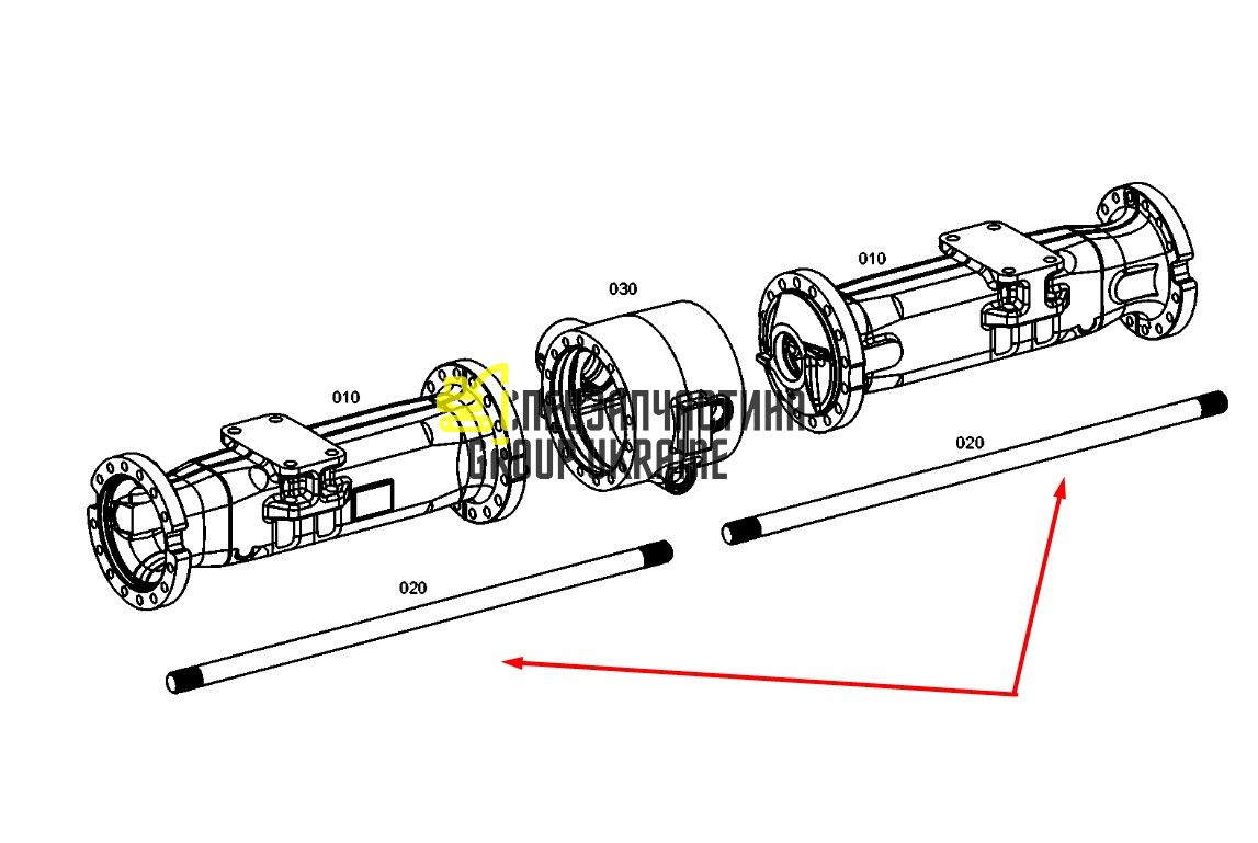 3338042 Напіввісь Caterpillar TH83