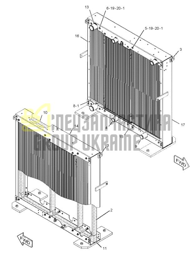 335-5459 Радіатор охолодження CAT 336E