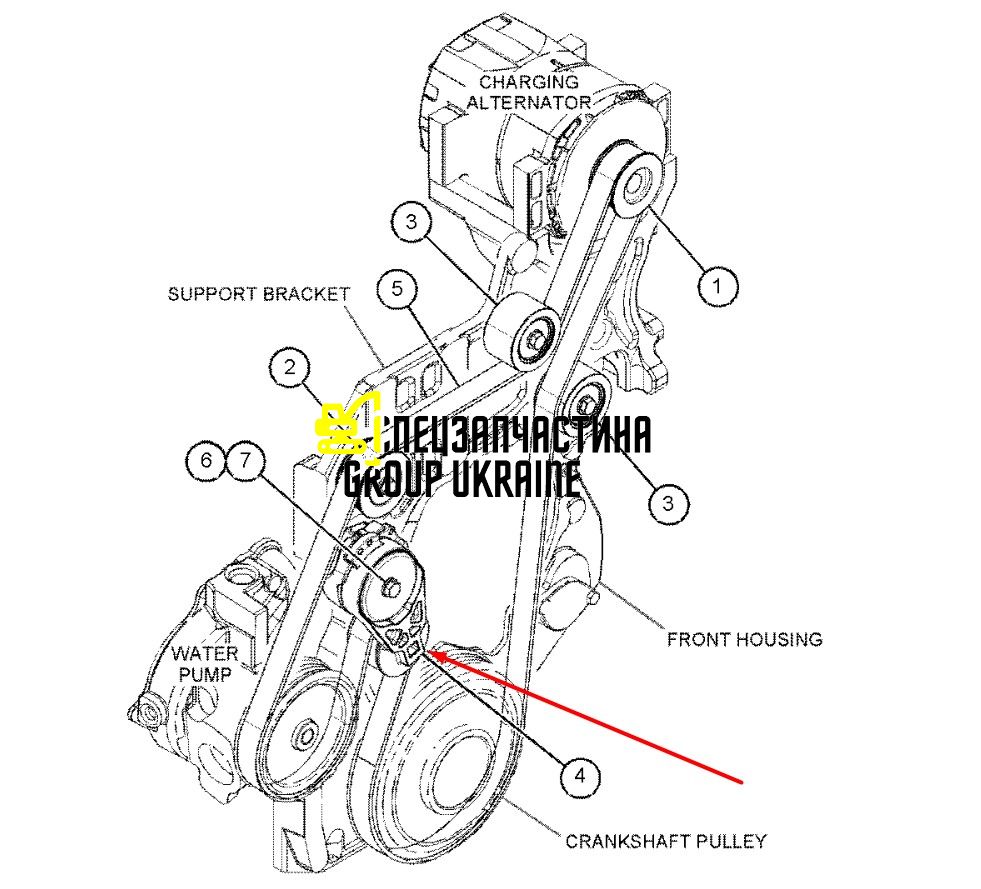 347-7963 (3477963, 200-2279, 2002279) Натягувач ременя Caterpillar D6