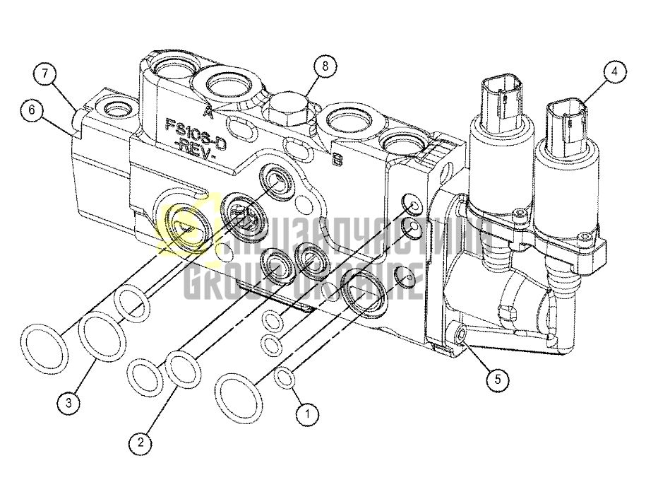Caterpillar 3623212 Електромагнітний клапан у зборі 12V