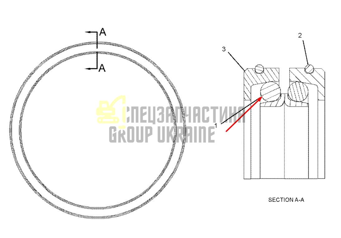 Сальник бортового редуктора 3634454 Caterpillar E735 E740 Даукон, ущільнення