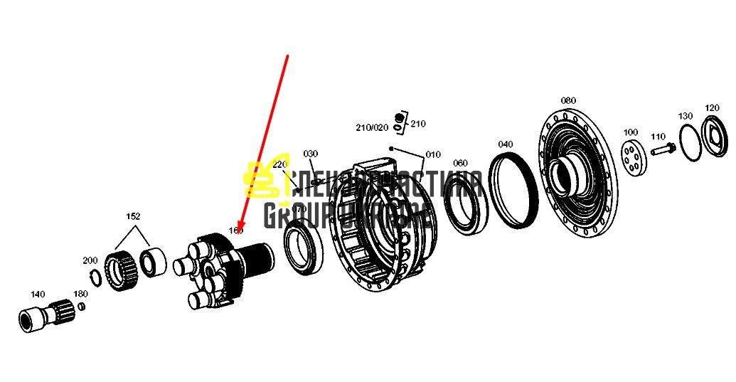 3644366 (4474353135) Водило планетарного механизма Caterpillar, ZF
