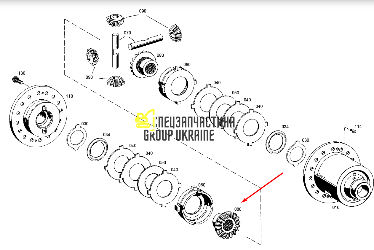 3644412 (4061316221) Шестерня диференціала Caterpillar, ZF