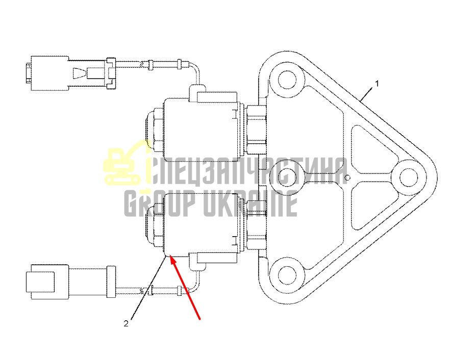 Caterpillar 3809849 Електромагнітний клапан, соленоїд 24V