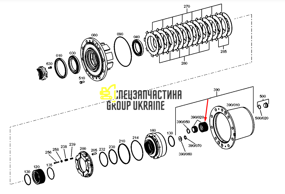 3863822 (4472239224) Шестерня диференціала Caterpillar, ZF