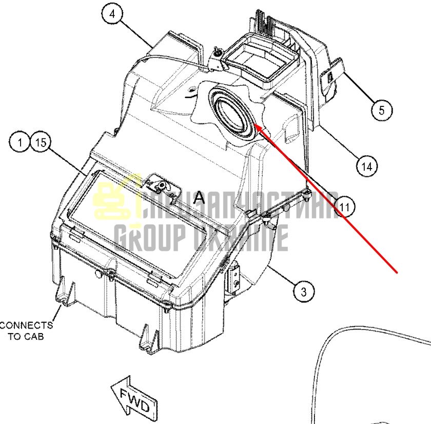 Caterpillar 4178134 Фільтр салону для 422F2, 428F2, 432F2