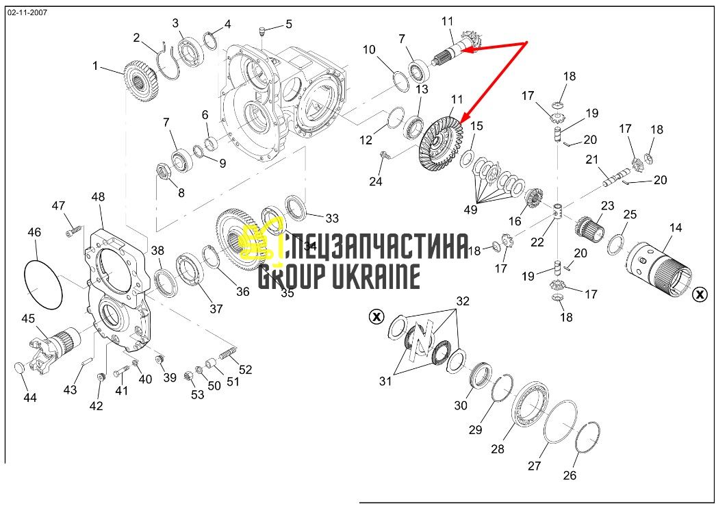 449-2358 Головна (конічна) пара Caterpillar TH255