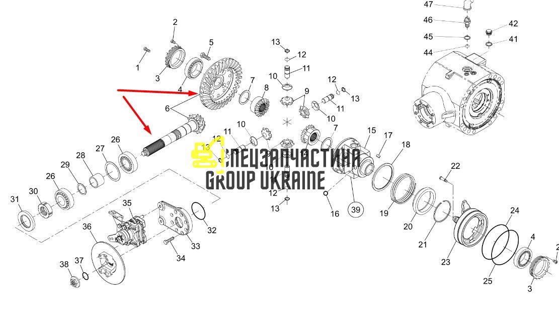 453-2342 Головна (конічна) пара Caterpillar 910, 914