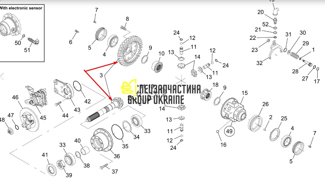 453-2402 Головна (конічна) пара Caterpillar 910K
