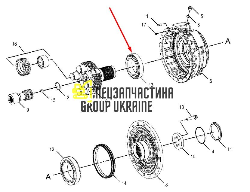 4532425 (0735302902) Конічний роликовий підшипник Caterpillar, ZF