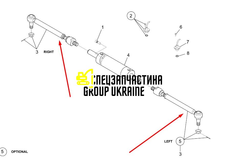 458-6145 Рульова тяга Caterpillar