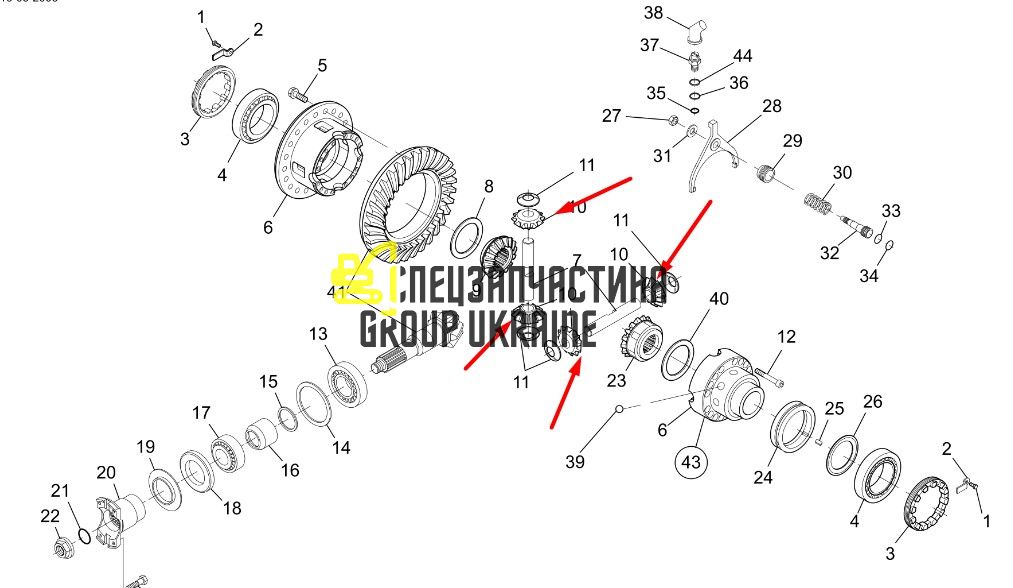 4594272 Шестерня диференціалу Caterpillar T943