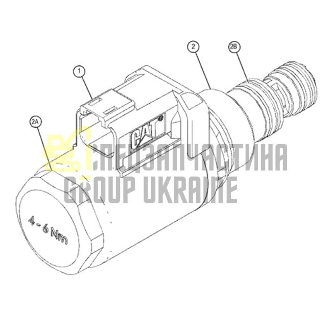 Caterpillar 4749387 Електромагнітний клапан (соленоїд) 12V C18, C13, C9, C7.1