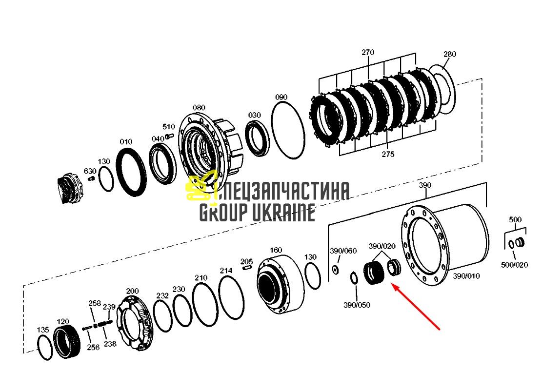 375-1359 (4475298060) Планетарна передача Caterpillar, ZF