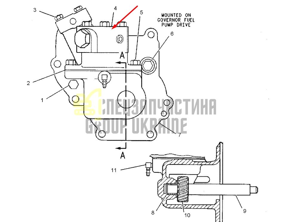 Caterpillar 4W5477 Паливоперекачувальний насос для 3408, 3412