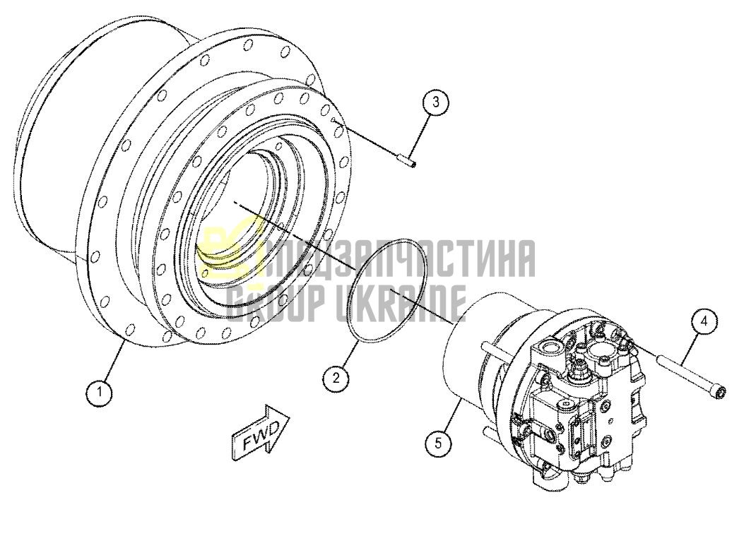 536-7275 Редуктор ходу бортовий CAT 330D/336GC
